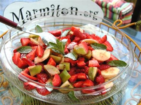 Salade De Fraises Kiwis Bananes Citron Recette De Salade De