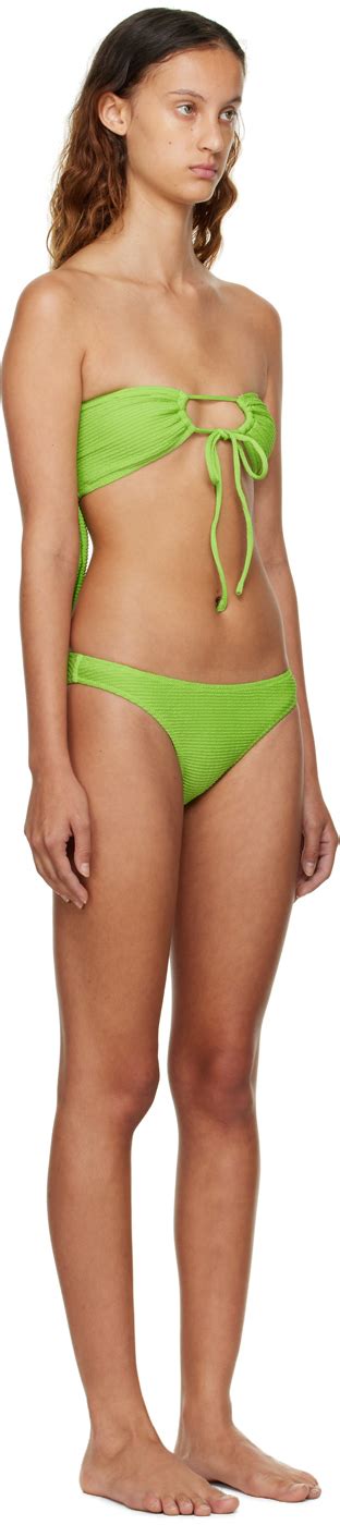 Danielle Guizio Ssense Exclusive Green Mona Bikini Danielle Guizio