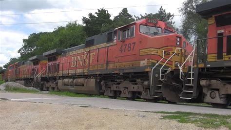 Funeral Train 25 BNSF Dash9s Bell Only Crossing On The ISRY Main