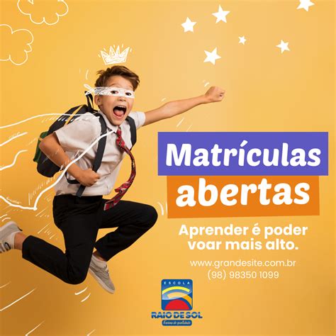 Matrículas Abertas Escola Raio de Sol