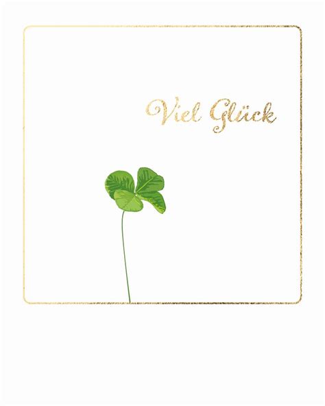 Mini Postkarte Viel Glück Kleeblatt Happy memories Kollektion