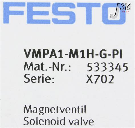 Festo Solenoid Valve New Vmpa M H G Pi J Gallery