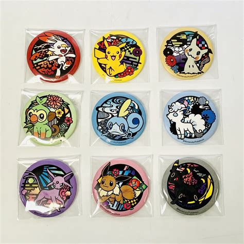 品 ポケットモンスター ポケモン 切り絵 シリーズ トレーディング 和紙 缶バッジ まとめ セットポケットモンスター｜売買された