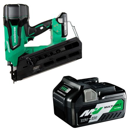 Shop Metabo Hpt Multivolt 18 Volt 21 Degree Cordless Framing Nailer With Multivolt 2 5ah 5 0ah