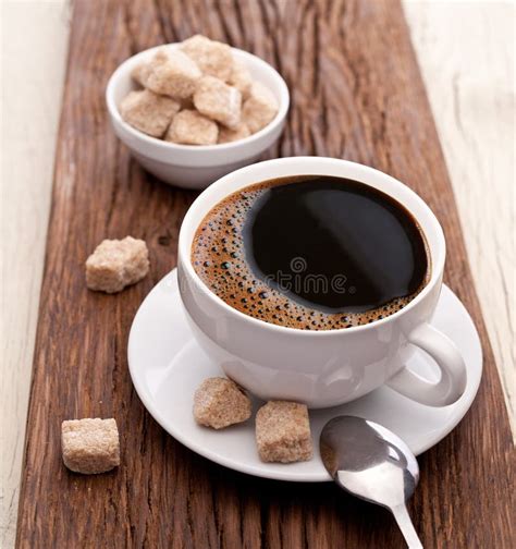 Cup Of Coffee With Brown Sugar Stock Image Image Of Grind Crop