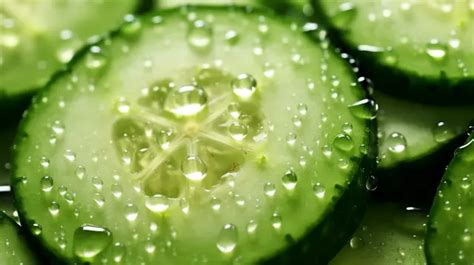 Up Close View Revealing The Intricate Texture Of A Cucumber Background