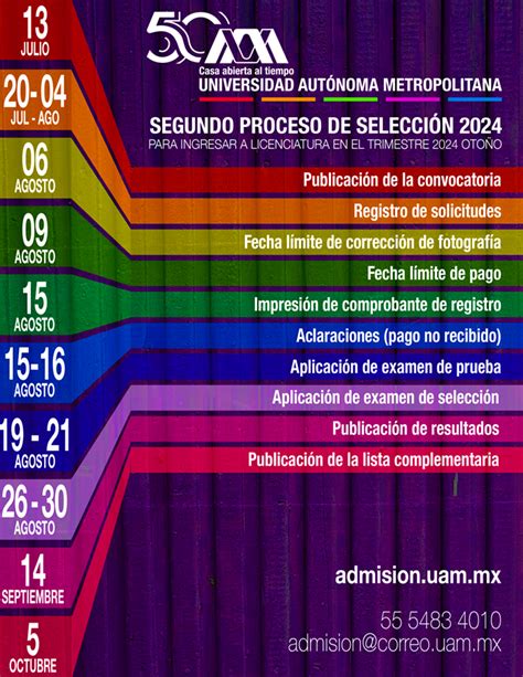 Calendario Del Segundo Proceso De Selecci N De Uam Admisi N