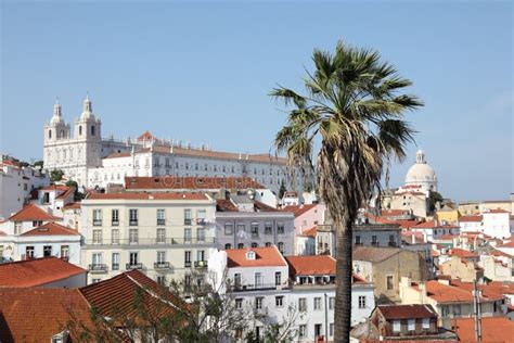 Old Town of Lisbon, Portugal Stock Image - Image of antique, palm: 15347105