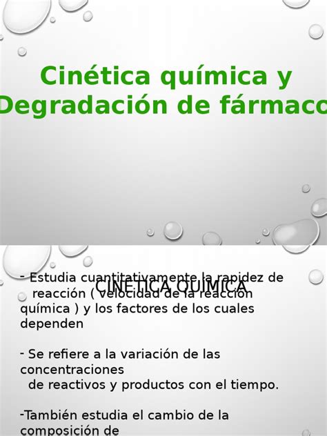 PDF Cinética química y Degradación de fármacos DOKUMEN TIPS