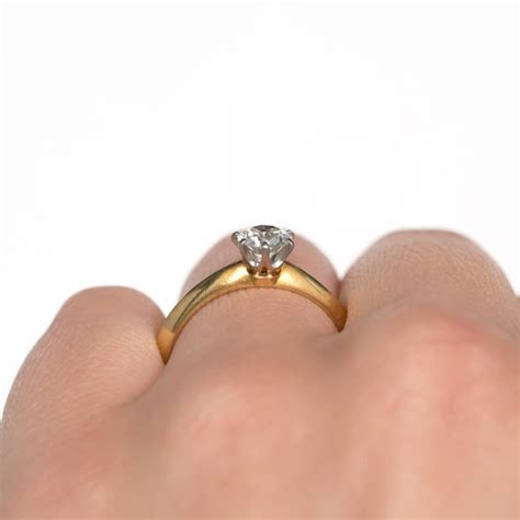 56 Carat Diamond Yellow And White Gold Tiffany And Co Engagement Ring