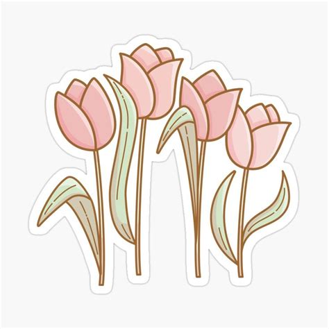 Cute Tulip Sticker Sticker For Sale By Luyukari Cute Flower