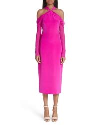 Hot Pink Chiffon Midi Dresses For Women Lookastic