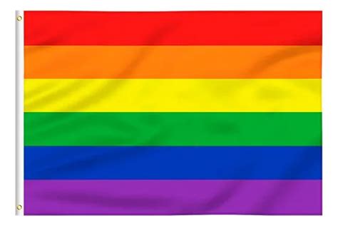 2 Pzs Bandera Lgbt Pride Arcoiris 150x90cm Orgullo Gay MercadoLibre