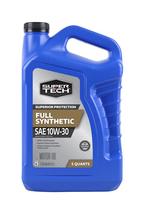 Super Tech Full Synthetic SAE 10W-30 Motor Oil, 5 Quarts - Walmart.com ...