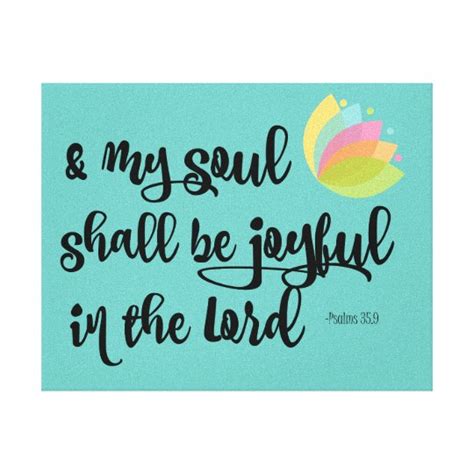 Psalms Joy Bible Verse Typography Canvas Print | Zazzle.com