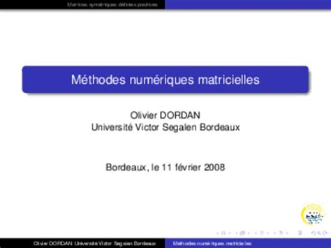 Methodes Numeriques Appliquees Pdf Notice Manuel D Utilisation