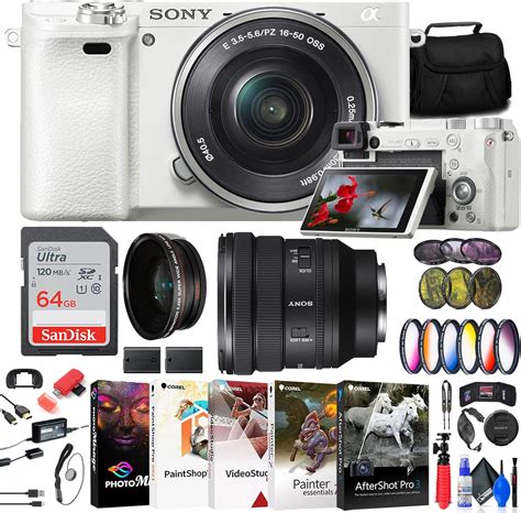 Sony Alpha A6000 Mirrorless Digital Camera With 16 50mm Lens White Ilce6000l W