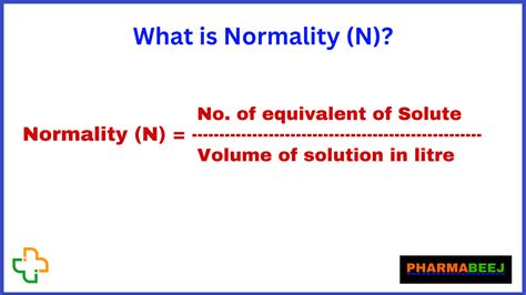 What Is Normality In Pharmaceuticals? - Pharmabeej