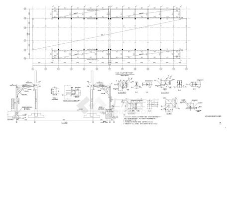 排架结构车间改办公楼钢结构加固施工图节点详图土木在线