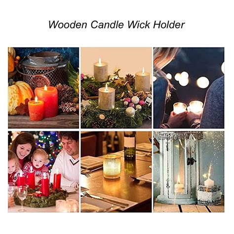 Candle Wick Centering Device 50PCS Wooden Candle Wick Holders 150mm