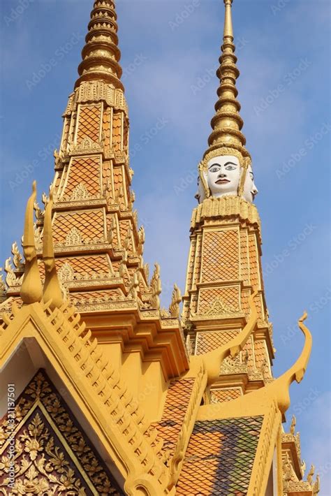 Architecture of Royal Palace in Phnom Penh, Cambodia Stock Photo ...