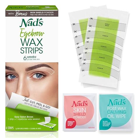 Nads Eyebrow Wax Strips Facial Hair Removal For Women