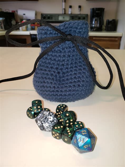 Made A Dice Bag For My Friend Who Is Big Into Role Playing Games I