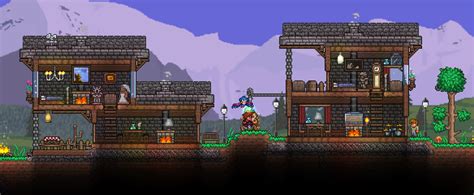 Forest Homes For The Guide And Merchant Terraria Terraria House