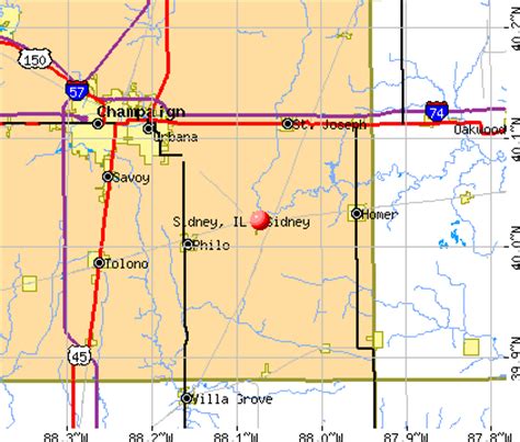 Sidney, Illinois (IL 61877) profile: population, maps, real estate, averages, homes, statistics ...