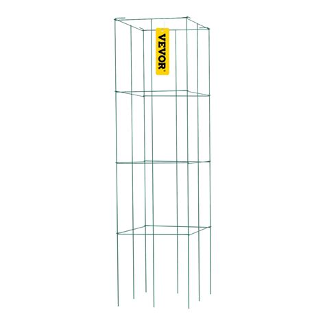 VEVOR Tomato Cages, 11.8" x 11.8" x 46.1", 5 Packs Square Plant Support ...