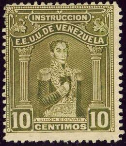 Stamp Sim N Bol Var Venezuela Instruccion Bolivar Series Of