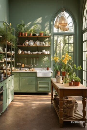 Green Kitchen Paint Ideas - Puqqu