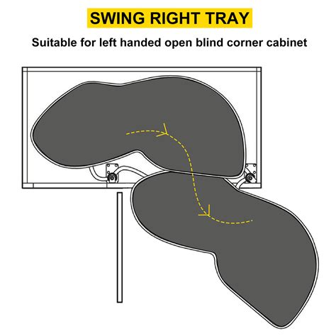 Vevor Swing Right Blind Corner Cabinet Pull Out For Inch Cabinet