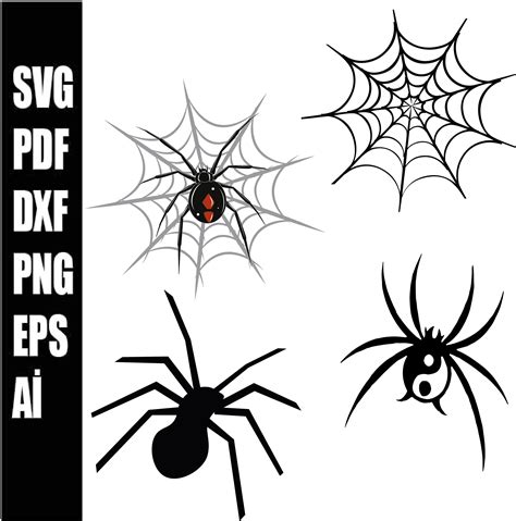 Spider Dxf Spider Svg Spider Web Svg Insect Svg Cobweb Svg