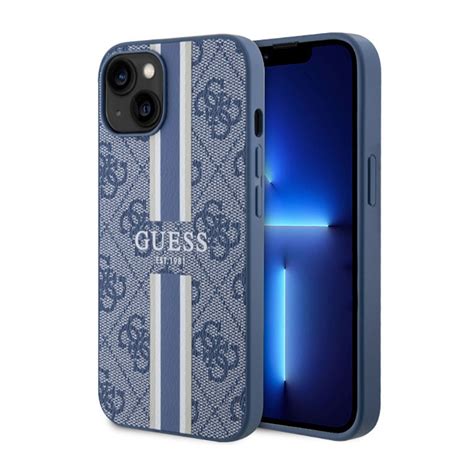 Guess G Printed Stripes Magsafe Etui Iphone Niebieski Guess