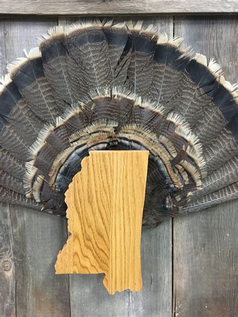 Mississippi Turkey Fan Display Plaque Custom Outdoor Advantage