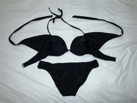 Victorias Secret Black Bikini Medium Gem