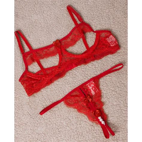 Conjunto Renda Lingerie Sexy Calcinha Sutiã Sensual Shopee Brasil
