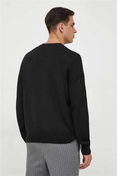 Шерстяной свитер Emporio Armani мужской цвет чёрный | ANSWEAR.ua