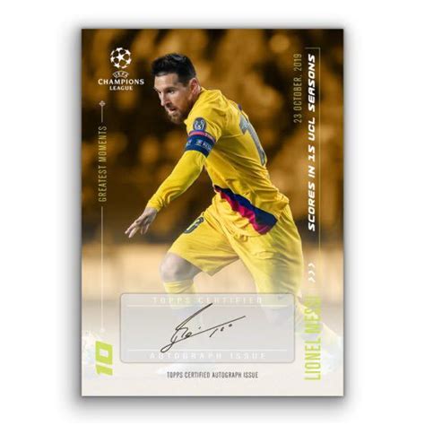 Topps Lionel Messi Trading Card Set Autograph