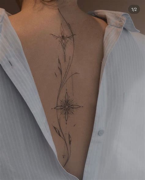 Pin By Sasha Chernaya On GEOMETRY TATT Spine Tattoos For Women