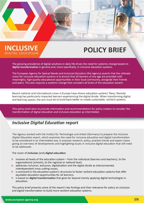 Inclusive Digital Education Policy Brief Inclusive Education In Action