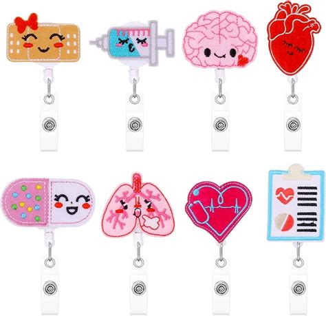 Dkddsss Pcs Retractable Badge Clip Heavy Duty Retractable