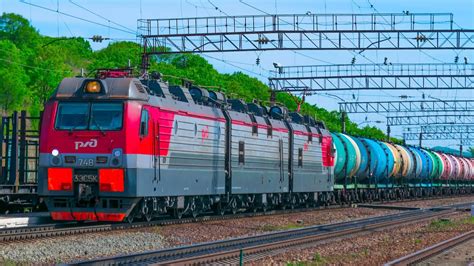4Kᵁᴴᴰ| Railway. Russian freight trains on the Trans-Siberian Railway ...