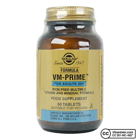 Solgar VM Prime 50+ 60 Tablet - Multivitaminler