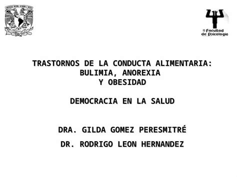 Ppt Trastornos De La Conducta Alimentaria Bulimia Anorexia Y