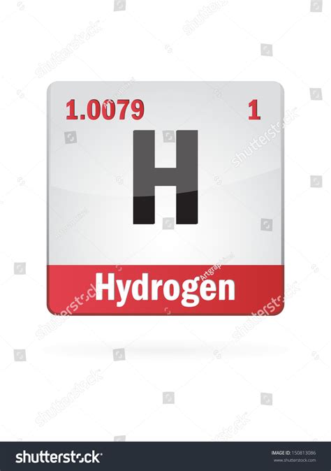 Hydrogen Symbol Illustration Icon On White Stock Vector (Royalty Free ...