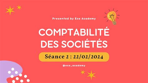 Comptabilit Des Soci T S S S Ance Constitution De La Sa