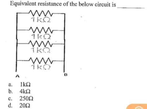 Solved Equivalent Resistance Of The Below Circui SolutionInn