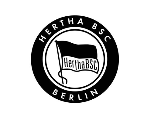 Hertha Berlin Logo Club Symbol Black Football Bundesliga Germany